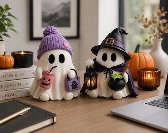 Halloween Ghost STL & 3MF Bundle | Cute Ghost 3D Print Files | Spooky Fall Decor STL | Halloween Ghost Figurines Download