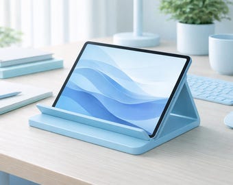 Book Stand STL File | Tablet Stand 3D Print Model | Desk Book Holder STL | Minimal Reading Stand Printable