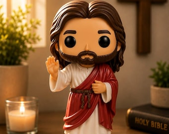 Blessing Jesus STL File | Christian Jesus Figurine 3D Print Model | Religious Sculpture Miniature STL for Printing