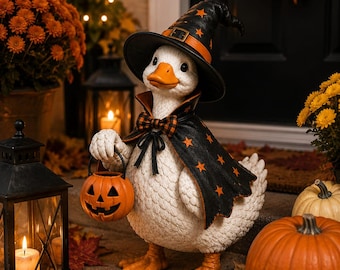 Cute Halloween Porch Goose STL File | Porch Goose 3D Print Model | Country Goose Shelf Decor | Printable Goose Statue STL