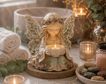 Fairy Tealight Holder STL | Fairy Candle Holder 3D Print | Fantasy Fairy Garden Decor | Magical Tealight Holder | Digital Download