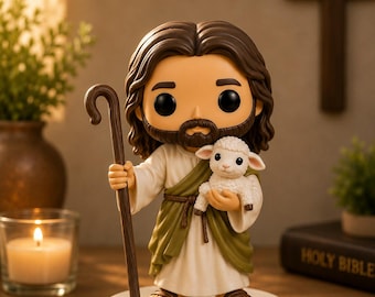 Shepherd Jesus STL File | Good Shepherd Christian 3D Print Model | Religious Figurine Sculpture STL for Printing
