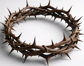 Crown of Thorns STL File | Jesus Crown 3D Print Model | Religious Decor Sculpture STL | Christian Faith Prop Printable