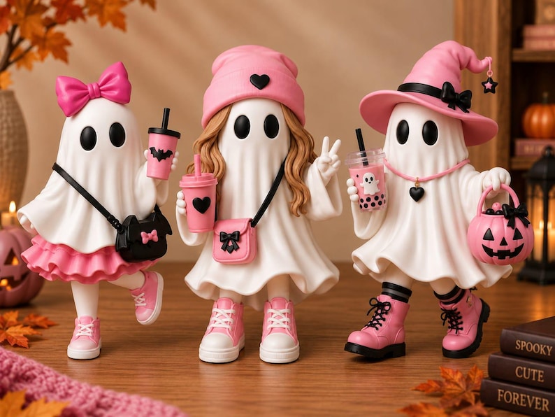 Cute Ghost Trio 3D Print