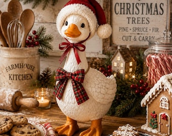 Christmas Cozy Goose Figurine STL File | Winter Goose 3D Print | Holiday Goose Decor | Christmas Shelf Sitter | Digital Download