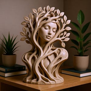 fantasy tree creature bust stl