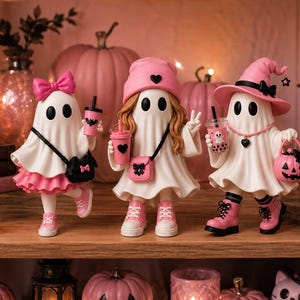 Cute Pink Ghost 3D Model