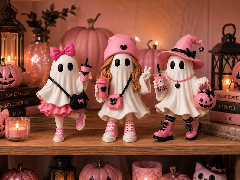 Cute Pink Ghost 3D Model