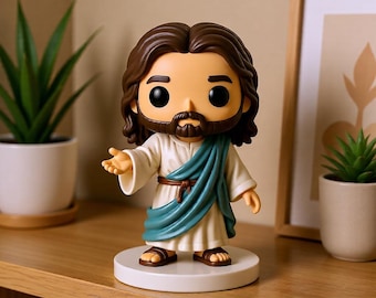 Cute Open Arms Jesus STL File | Christian Jesus 3D Print Model | Religious Figurine Miniature Sculpture STL
