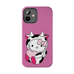 Hello Kitty Kuh süße robuste Handyhülle rosa Herz Schutzhülle Bild 20