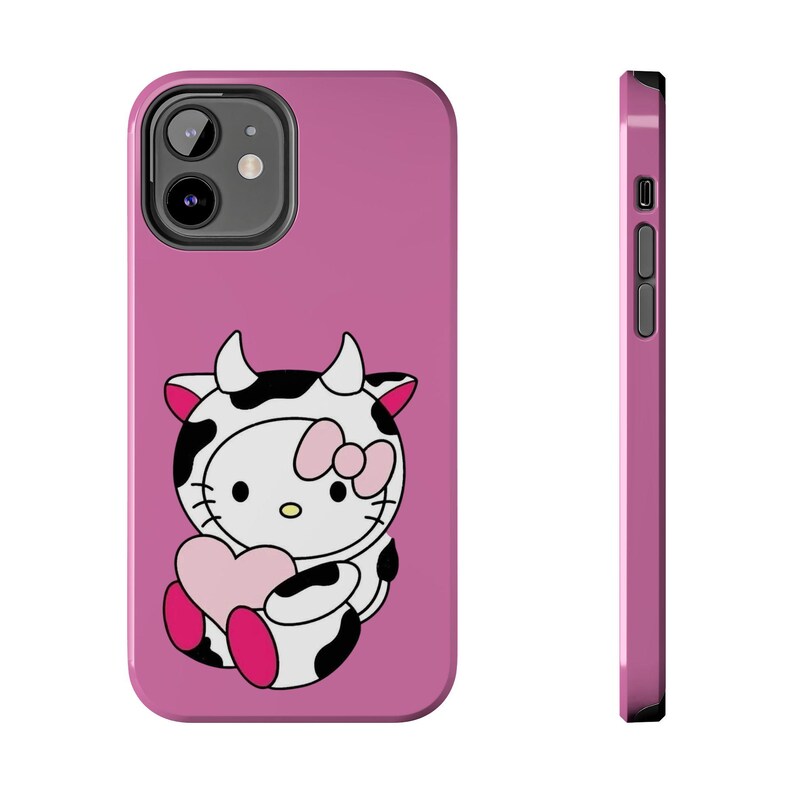 Hello Kitty Kuh süße robuste Handyhülle rosa Herz Schutzhülle Bild 19