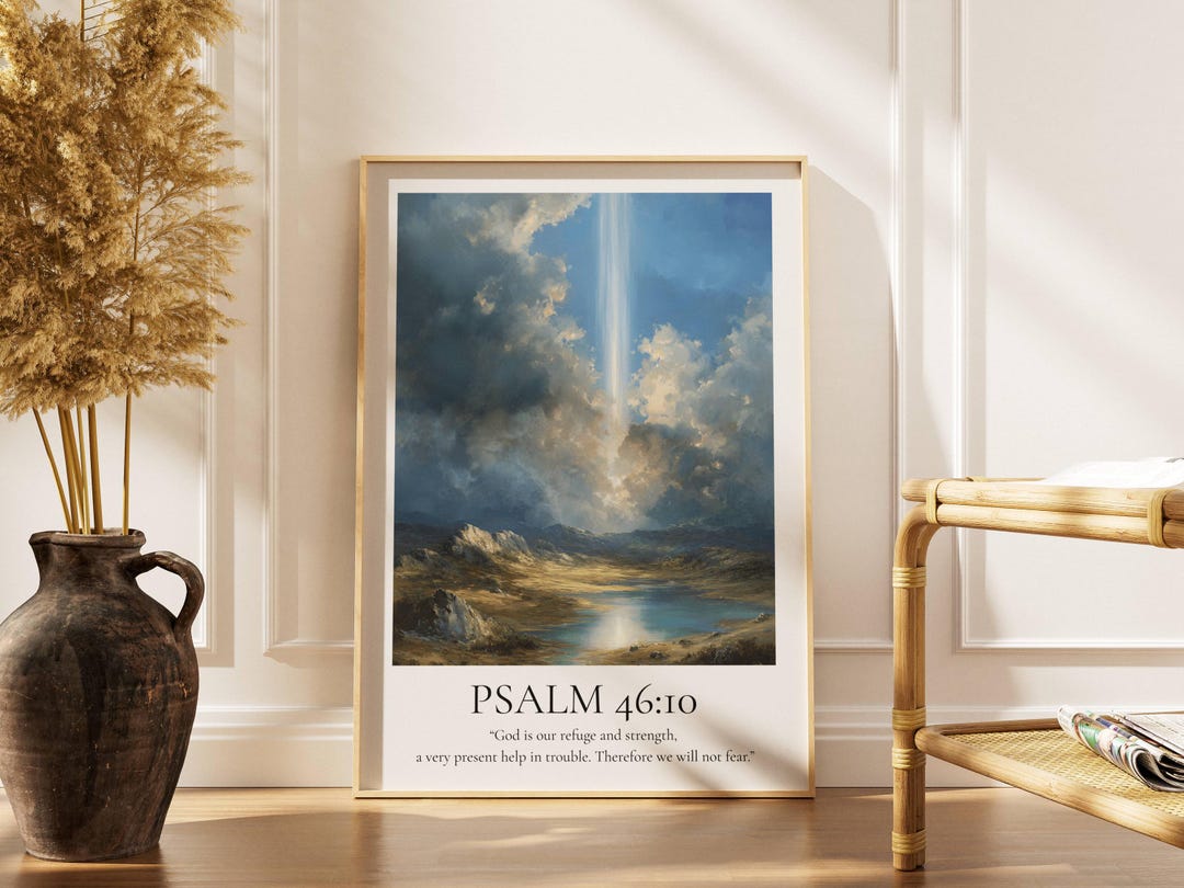 Psalm 46:10 Wall Art Print, Christian Faith Posters, Bible Verse Decor ...