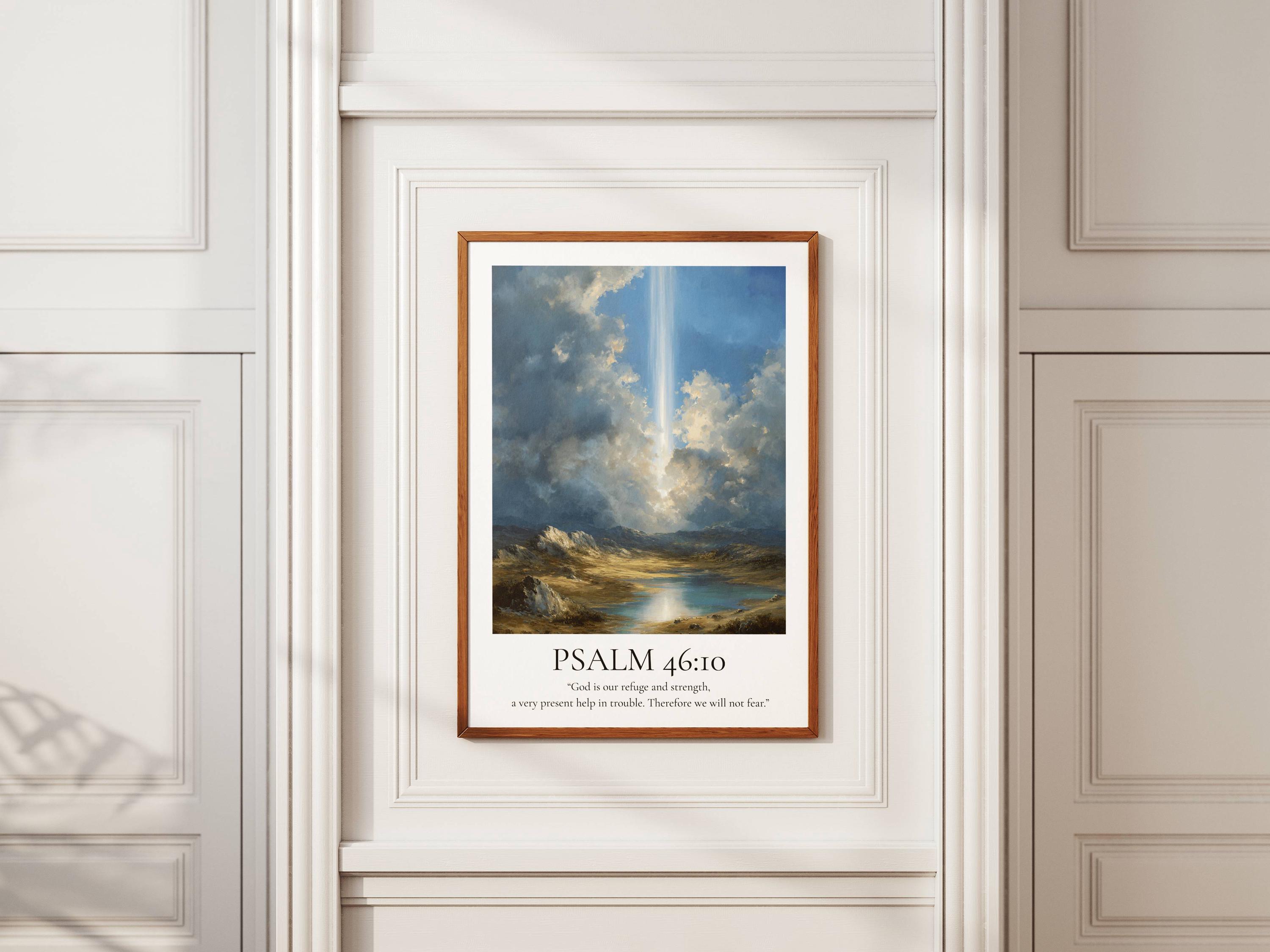 Psalm 46:10 Wall Art Print, Christian Faith Posters, Bible Verse Decor ...