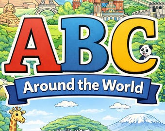 ABCs Around the World Coloring Book – Printable Alphabet Coloring Pages for Kids – World Landmarks