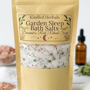 Sommeil dans le jardin - bain rituel Rêveur - lavande et menthe poivrée - bain relaxant - rituel du coucher - sels de bain aux herbes - sommeil naturel - cadeau