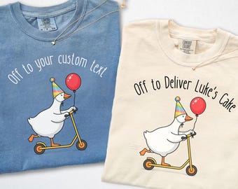 One Silly Goose Birthday Shirt Comfort Colors Custom Party Group Tee 80th 70th 60th 50th 40th 30th years Old Birthday Gift Celebration
