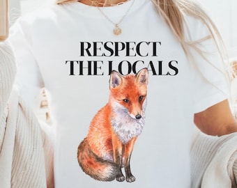 Comfort Colors® Respect The Locals Wildlife Shirt Protect National Parks Camping Shirt Postage Stamp Tee Hiking Camping Clothes Granola Girl