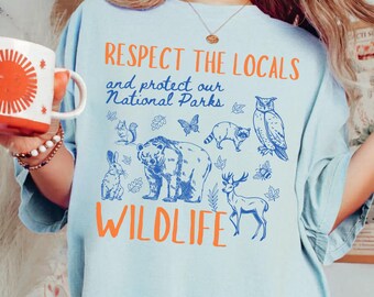 Comfort Colors Wildlife Shirt: National Parks, Camping, Hiking, Granola Girl Tee