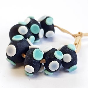 Button Moon, Artisan Lampwork Glass Beads, SRA, UK
