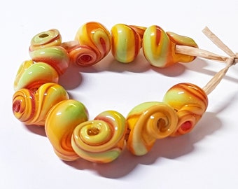 Glappi, Dragon Tears Artisan Lampwork Glass Beads, SRA, UK