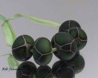 Dragon Scales, Artisan Lampwork Glass Beads, SRA, UK
