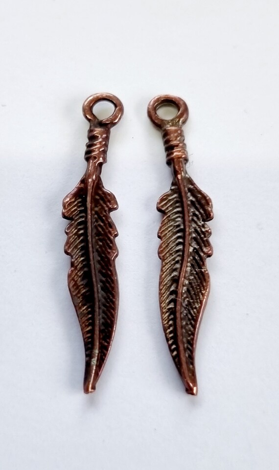 Greek Mykonos, Feather Earring Pair