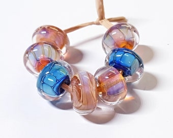 Silverglass Orphans, Artisan Lampwork Glass Beads, SRA, UK