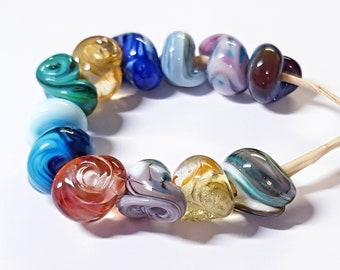 Dragon Tear Orphans, Artisan Lampwork Glass Beads, SRA, UK