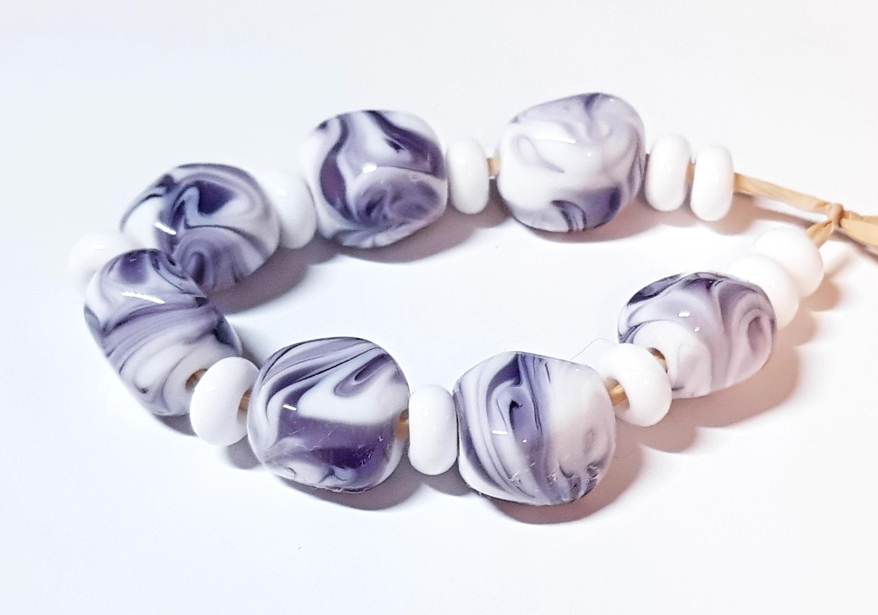 アンティオス ナゲット、職人のランプワーク ガラス ビーズ、SRA、英国