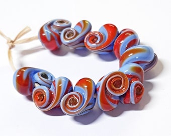 Minkoss, Dragon Tears Artisan Lampwork Glass Beads, SRA, UK