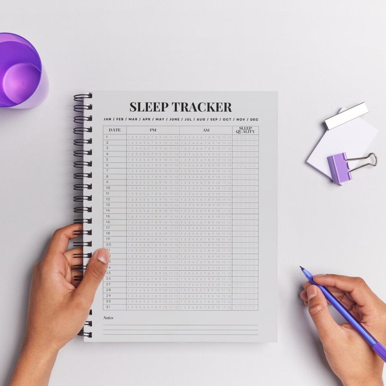 Sleep Tracker Printable A4 | Sleep Log & Sleep Journal | Night Routine ...