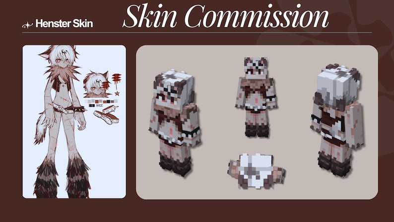 Custom Minecraft Skin Commission | High Quality | Java & Bedrock | OC, VTuber, Character image 3