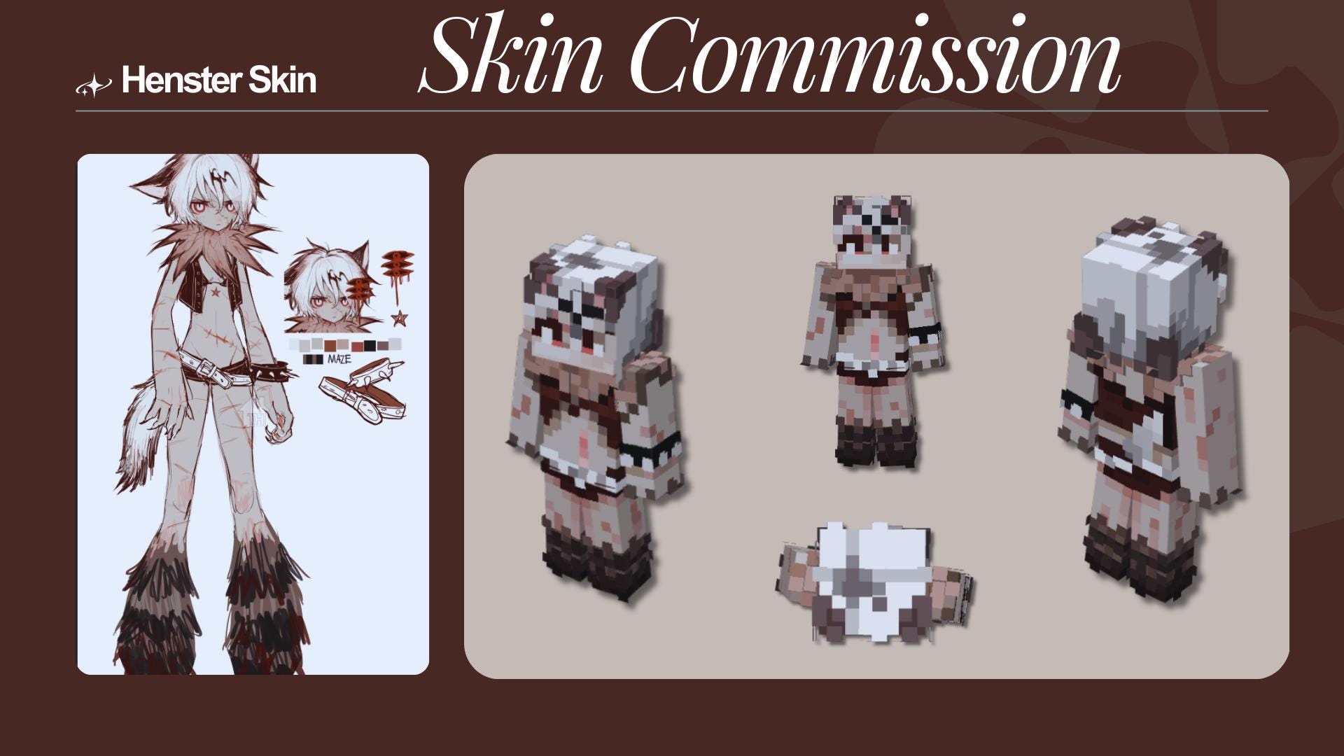 Custom Minecraft Skin Commission | High Quality | Java & Bedrock | OC ...