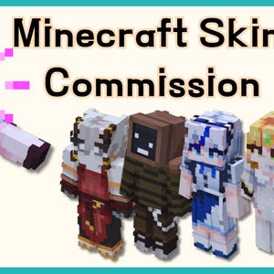 Custom Minecraft Skin Commission | High Quality | Java & Bedrock | OC, VTuber, Character image 2