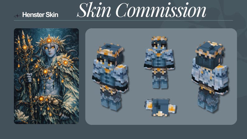 Custom Minecraft Skin Commission | High Quality | Java & Bedrock | OC, VTuber, Character image 4
