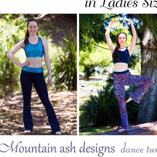 Modèle de pantalon de yoga pour femme Leggings évasés Pantalon de jazz pdf Patron de couture Leggings 4