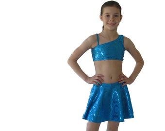 Girls Dance Crop Top Shorts Pattern Millie pdf Sewing Pattern Tank Shorts Skirt Circle Skirt Costume Girls Sizes 2-14