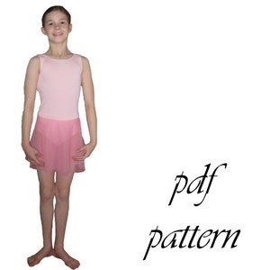 Ballet Leotard Pattern pdf Sewing Pattern Ballet Basics 1 Crossover Ballet Wrap Top Ballet Wrap Skirt Girls sizes 1-14