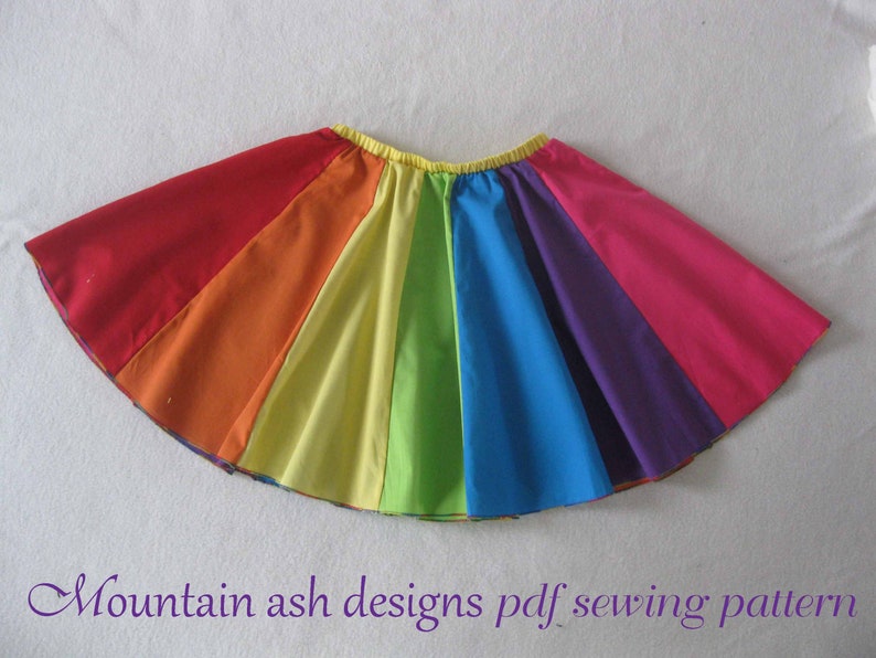 Character Skirt Pattern Circle Skirts Ballet pdf Sewing Pattern Poodle Character Rainbow Sailor Panel Twirl Skirt Digital Pattern Sizes 1-14 image 7