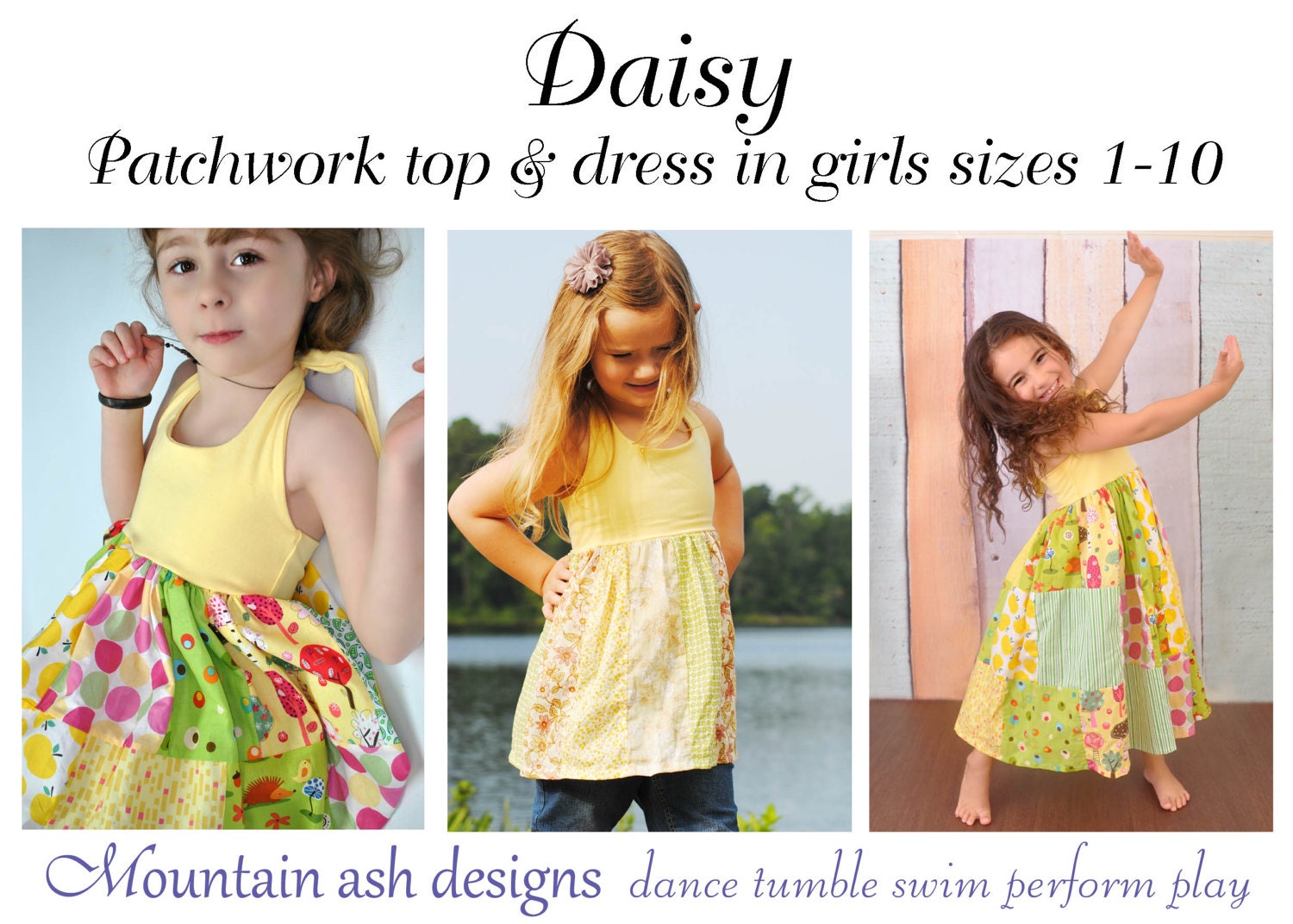 Lola's Tiered Twirly Dress Sizes NB To Kids PDF Pattern