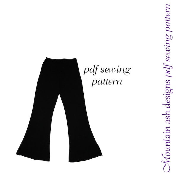 Flare Leggings Pattern Jazz Pants pdf Sewing Pattern Girls Leggings 2 Sizes 2-14