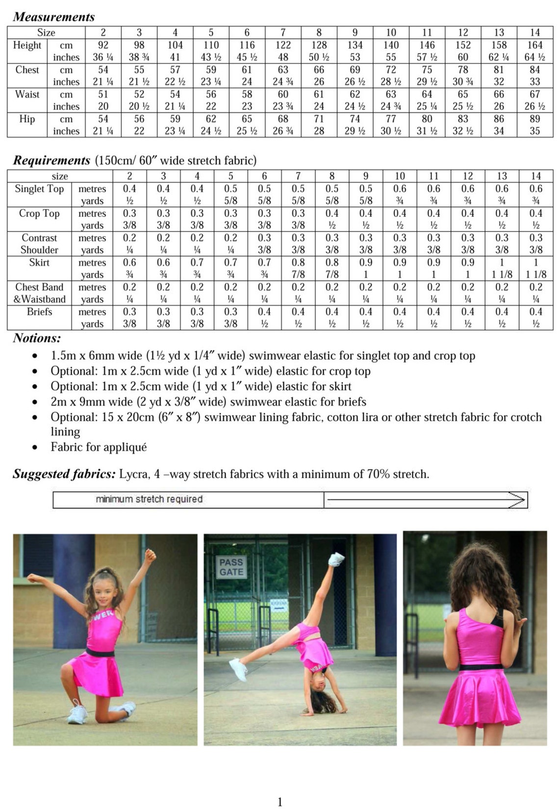 Cheer 2 Pdf Sewing Pattern Girls Cheerleading Costume in - Etsy