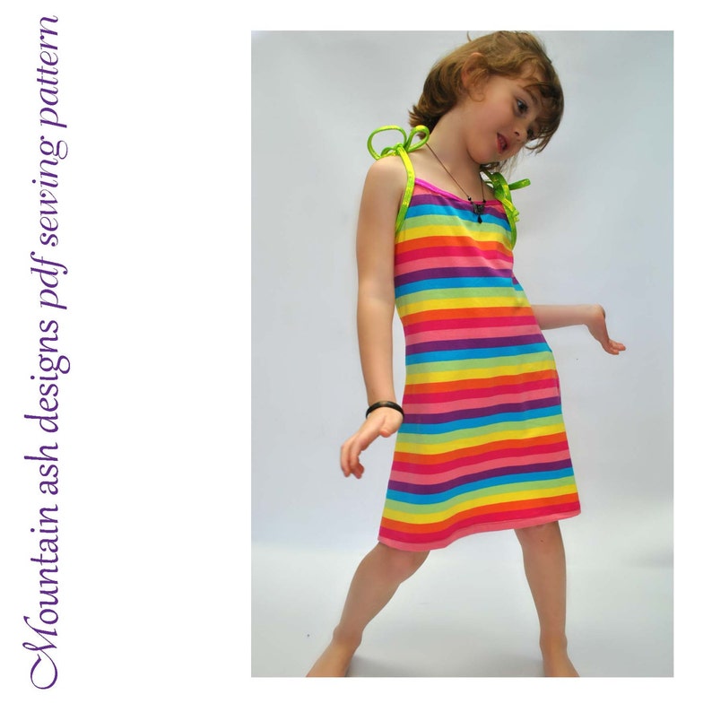 Beach Dress Stretch Dress Pattern Zoe Pdf Sewing Pattern Knit Dress In Girls Sizes 2 14 Years