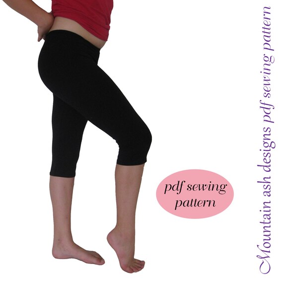 Leggings 1 pdf sewing pattern capris ruffle leggings pdf Etsy