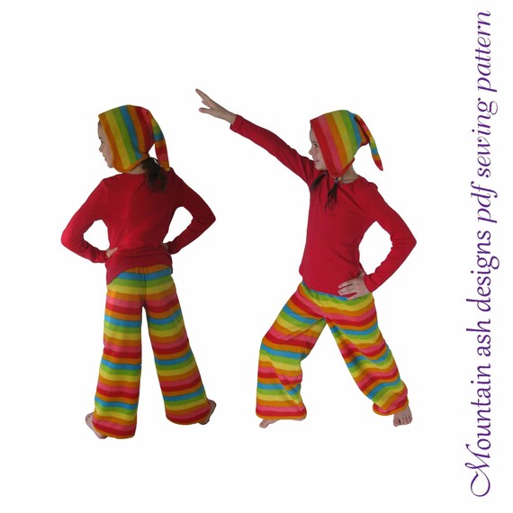 Wide Leg Pants Pattern Pajama Pants 
