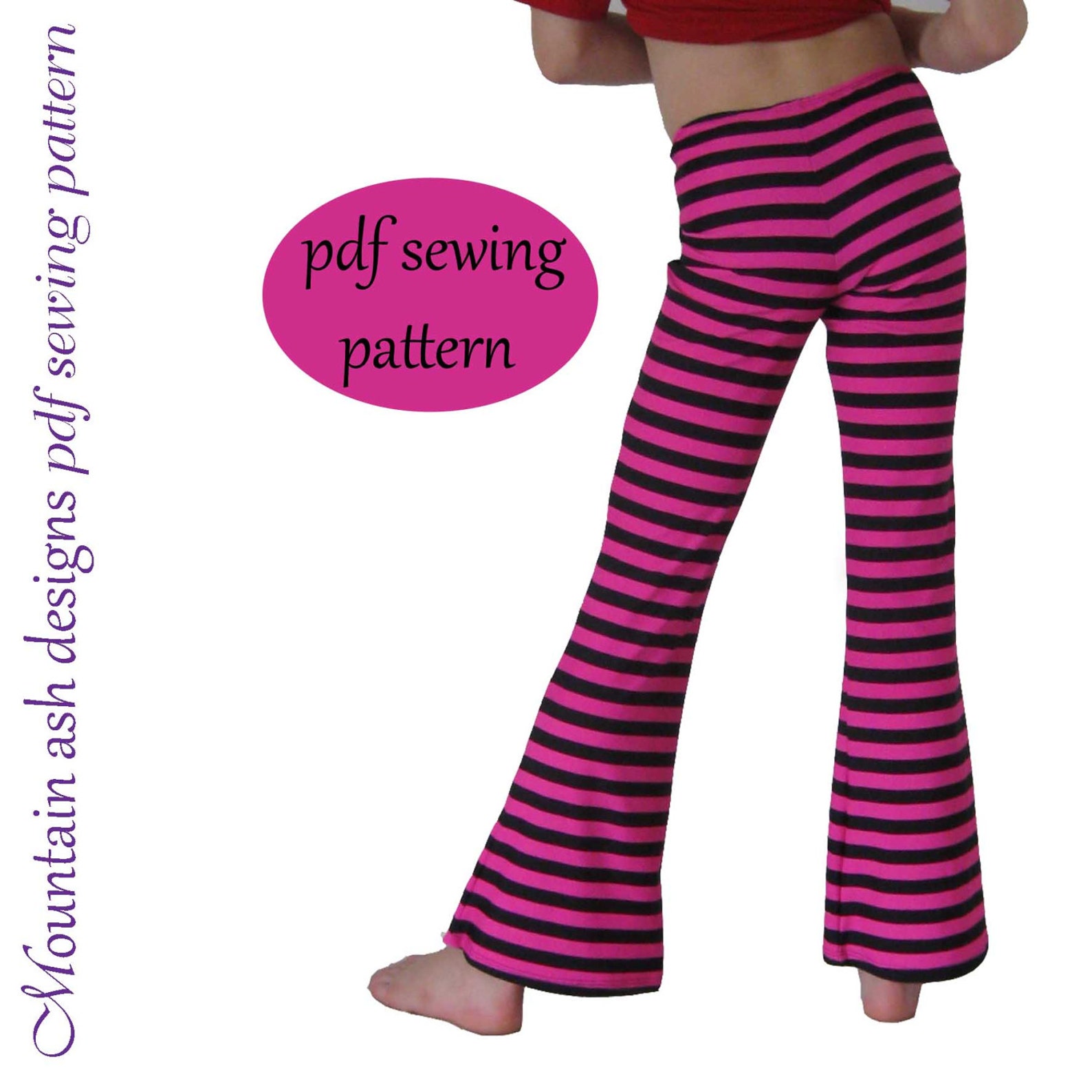 Jazz Pants Pattern Flare Leggings Pdf Sewing Pattern Girls Etsy