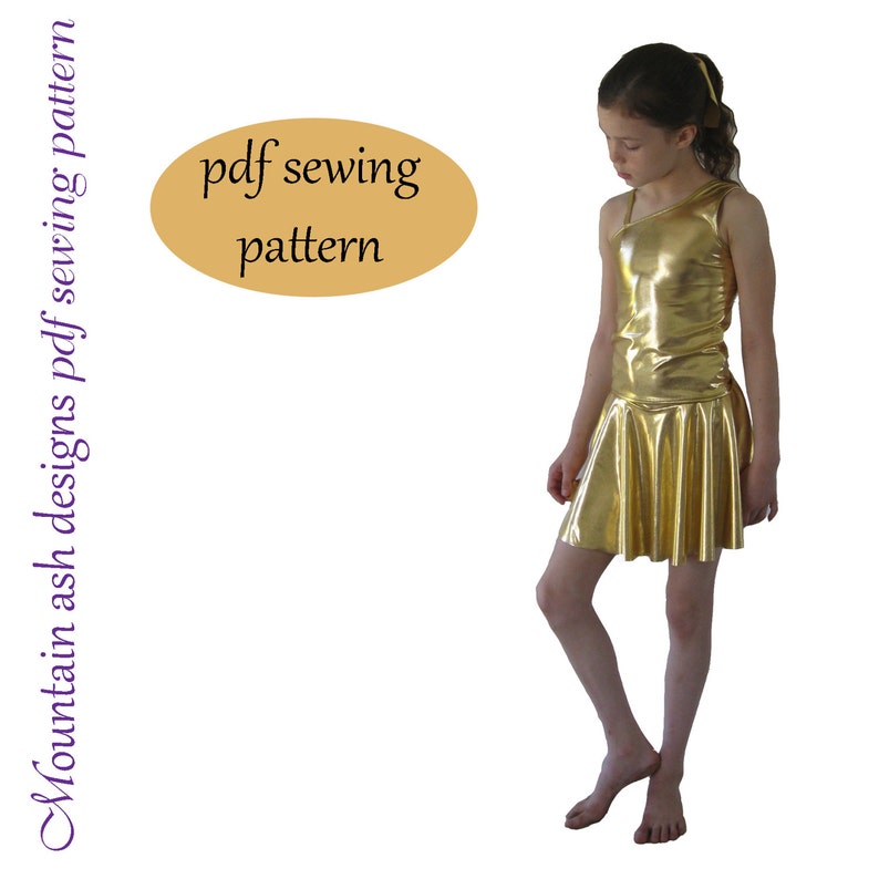 Girls Dance Costume Pattern Millie Pdf Sewing Pattern Crop Top Etsy