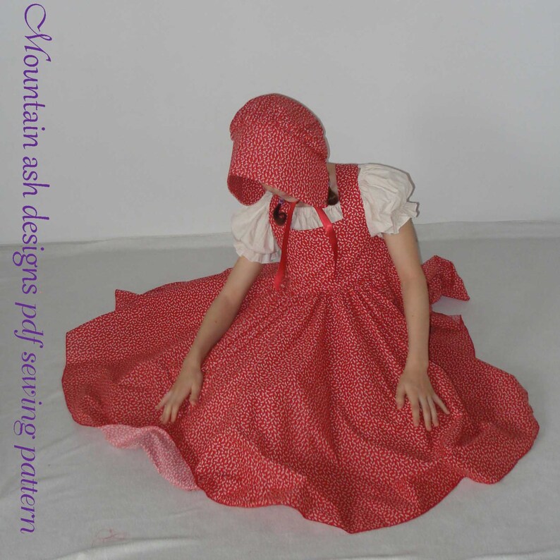 Amelia Pdf Sewing Pattern Girls Sizes 1-10 Dress Bonnet - Etsy Sweden
