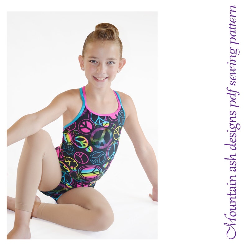 Swimsuit Strappy Back Leotard Sewing Pattern in Girls Etsy Canada