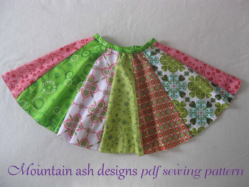 Character Skirt Pattern Circle Skirts Ballet pdf Sewing Pattern Poodle Character Rainbow Sailor Panel Twirl Skirt Digital Pattern Sizes 1-14 image 4